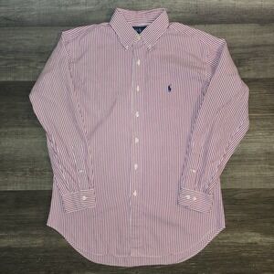 Ralph Lauren Men's 16.5-32/33 Long Sleeve Striped Button Down Shirt